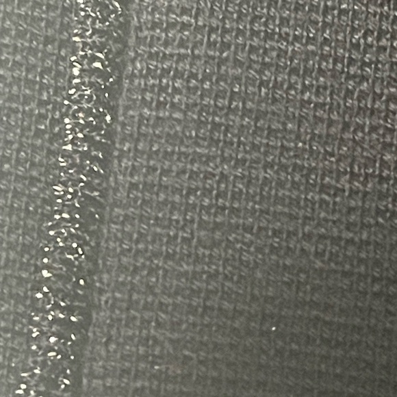 Marc Cain knit black knee length skirt with metallic silver side seams. - Picture 2 of 14